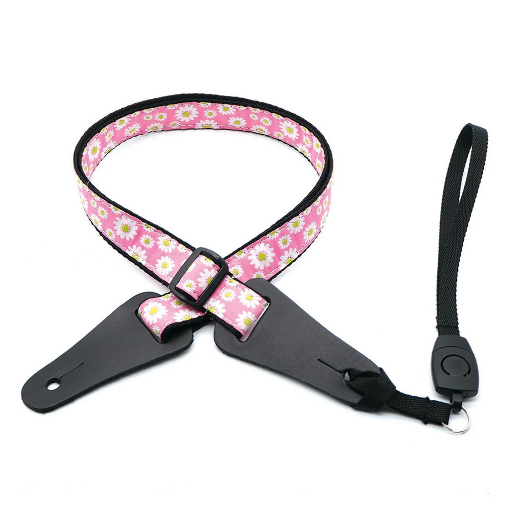 DSL Straps Bluegrass Series Poly Ukulele Strap 1in - COSMOS-PINK