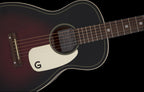 Gretsch G9500 Jim Dandy flat-top acoustic guitar in 2-tone sunburst finish, featuring a small body and vintage-inspired design.