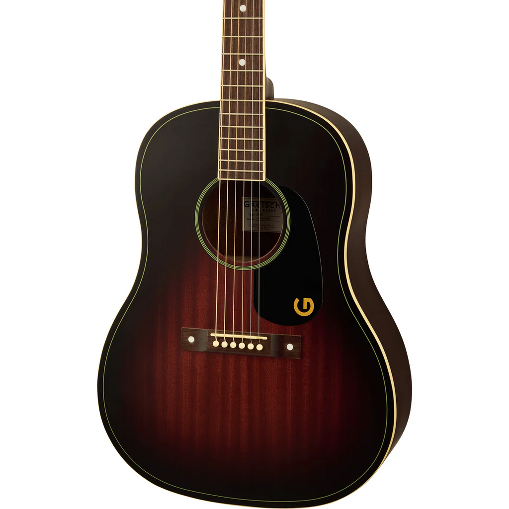 Gretsch Jim Dandy Dreadnought Walnut FB - Black Pickguard Deep Cherry Burst