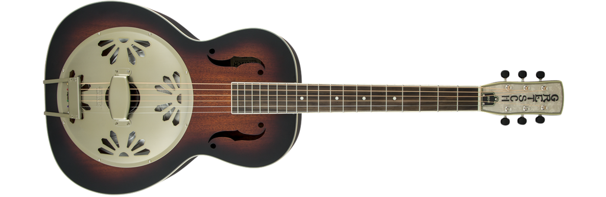 Gretsch G9241 Alligator Biscuit Round-Neck Acoustic/Electric Resonator w/Fishman Nashville Pickup - 2 Colour Sunburst