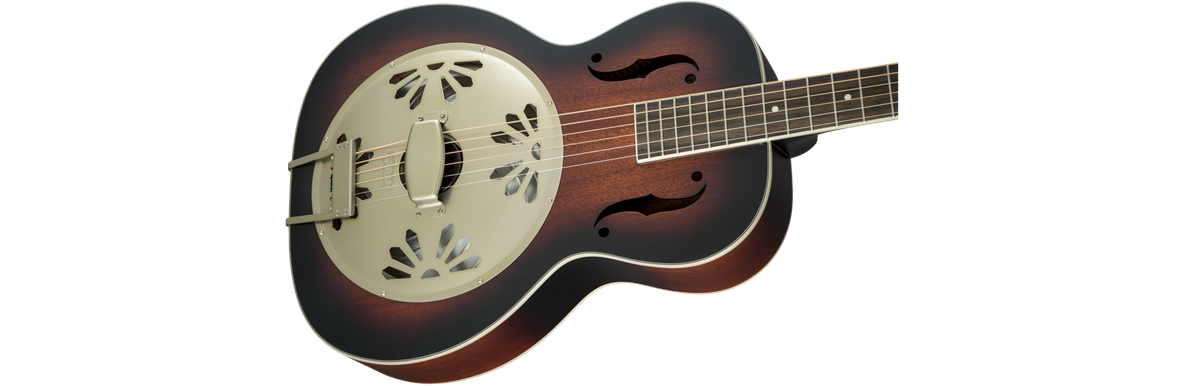 Gretsch G9241 Alligator Biscuit Round-Neck Acoustic/Electric Resonator w/Fishman Nashville Pickup - 2 Colour Sunburst