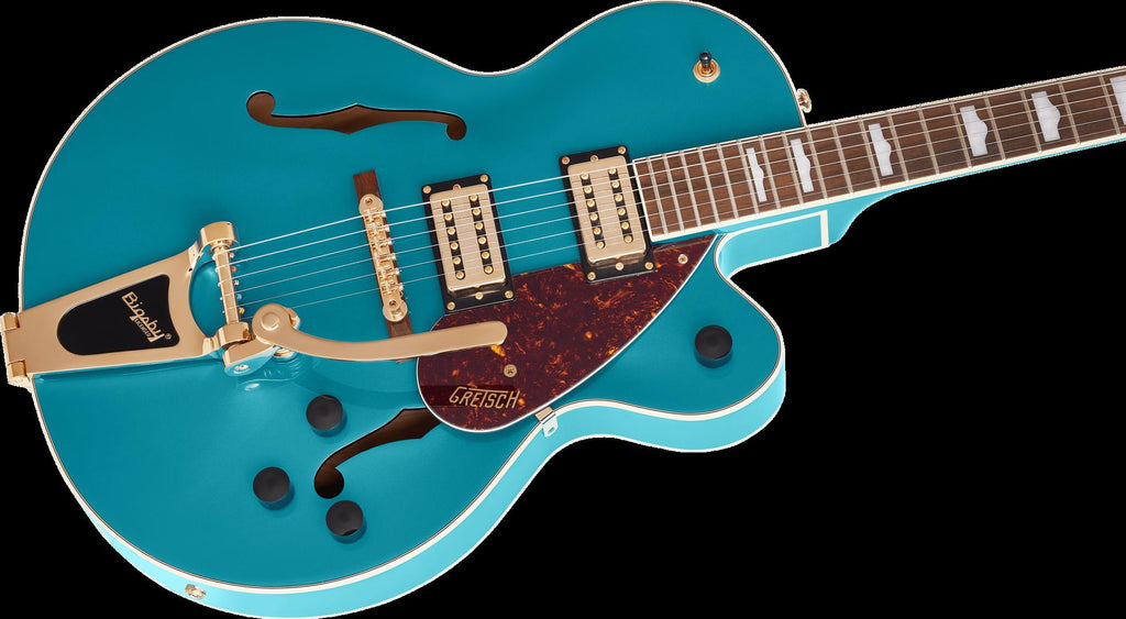 Gretsch G2410TG Streamliner Hollow Body Electric Guitar with Bigsby and Gold Hardware in Ocean Turquoise