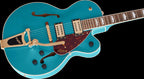 Gretsch G2410TG Streamliner Hollow Body Electric Guitar with Bigsby and Gold Hardware in Ocean Turquoise