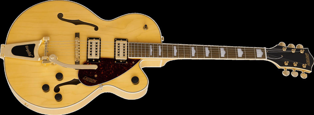 Gretsch G2410TG Streamliner Hollow Body Electric Guitar with Bigsby and Gold Hardware in Vintage Amber