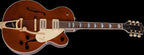 Gretsch G2410TG Streamliner Hollow Body Electric Guitar with Bigsby and Gold Hardware in Single Barrel Stain