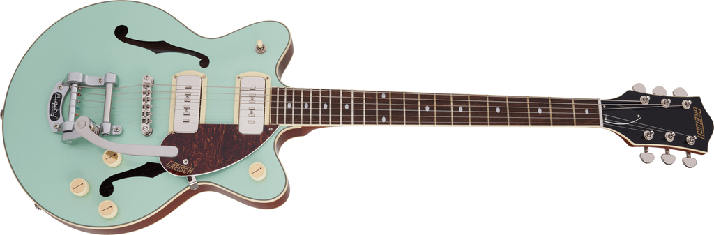 Gretsch G2655T-P90 Streamliner Electric Guitar in Mint Metallic on Vintage Mahogany Stain
