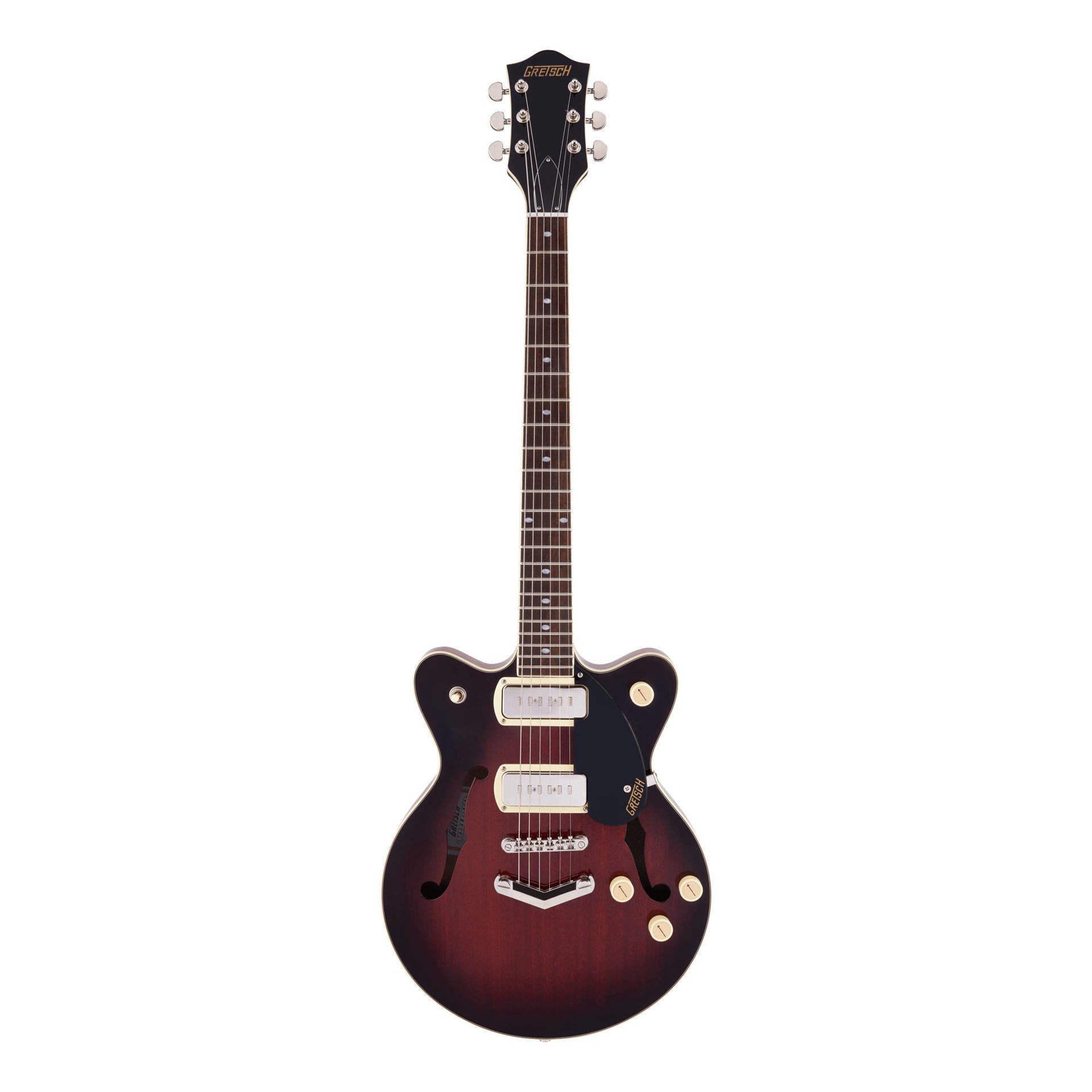 Gretsch G2655-P90 Streamliner Electric Guitar with V-Stoptail in Claret Burst