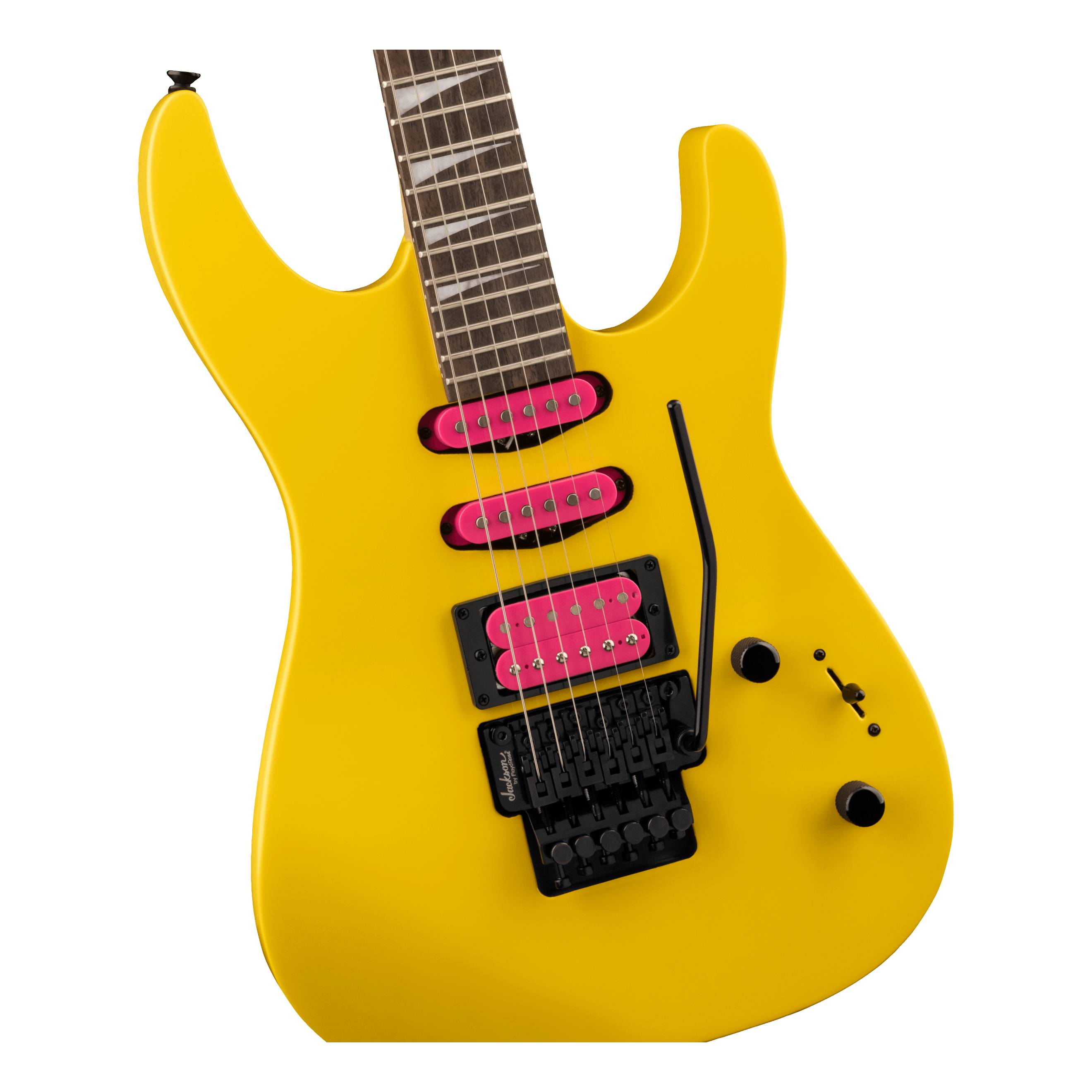 Jackson X Series Dinky DK3XR Electric Guitar HSS Laurel Neck Caution Yellow
