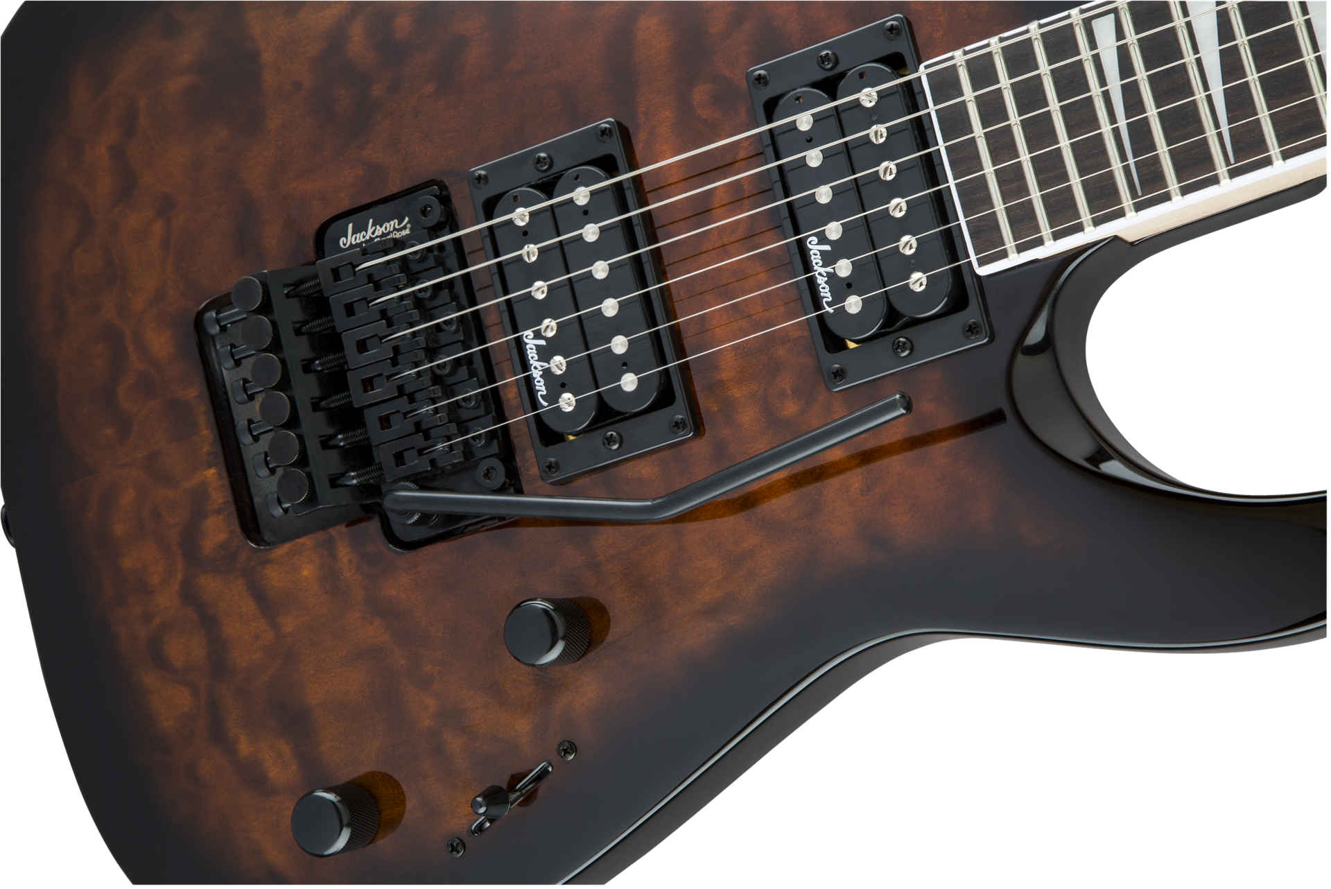 Jackson JS Series Dinky™ Arch Top JS32Q DKA, Amaranth Fingerboard, Dark Sunburst