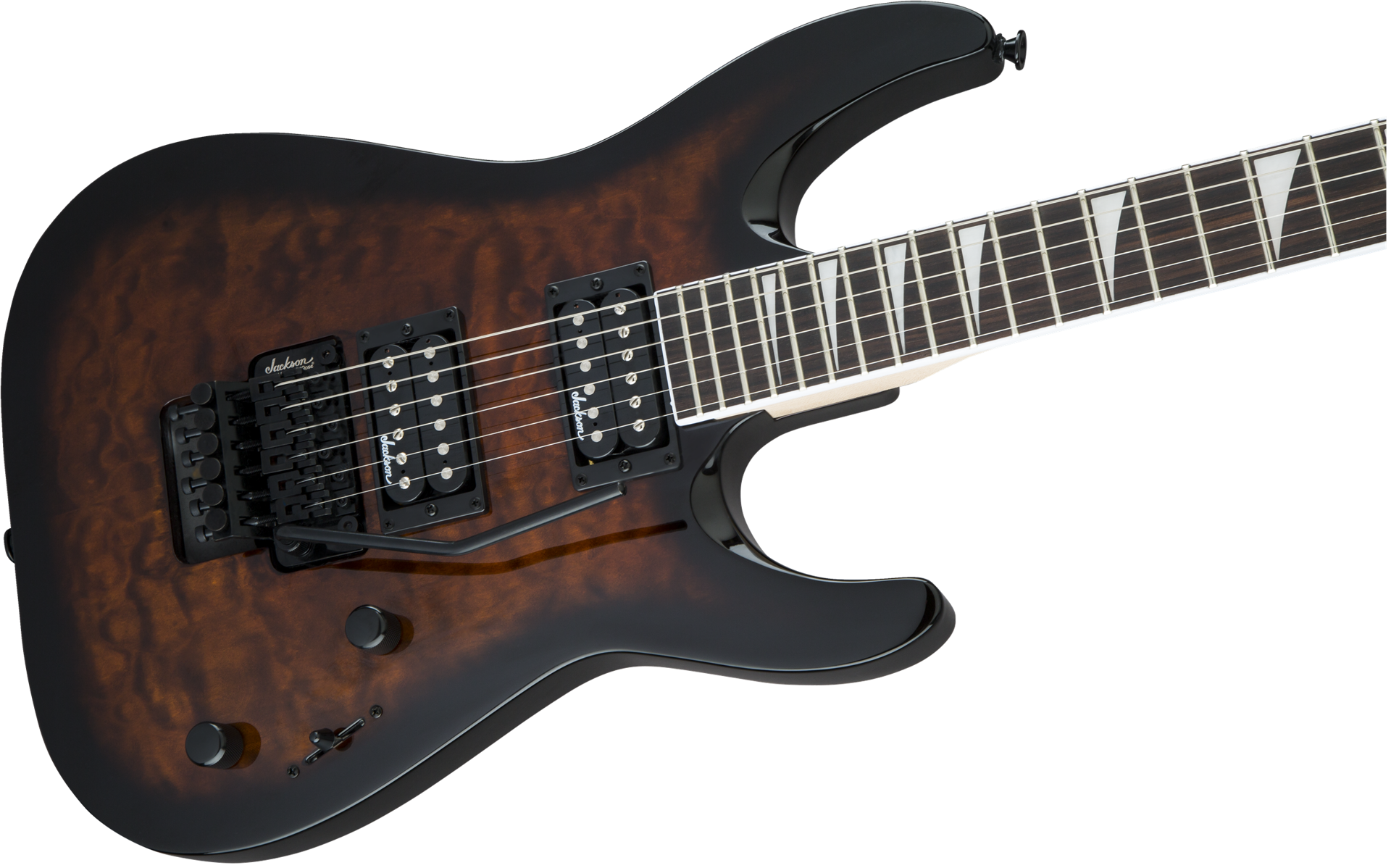 Jackson JS Series Dinky™ Arch Top JS32Q DKA, Amaranth Fingerboard, Dark Sunburst