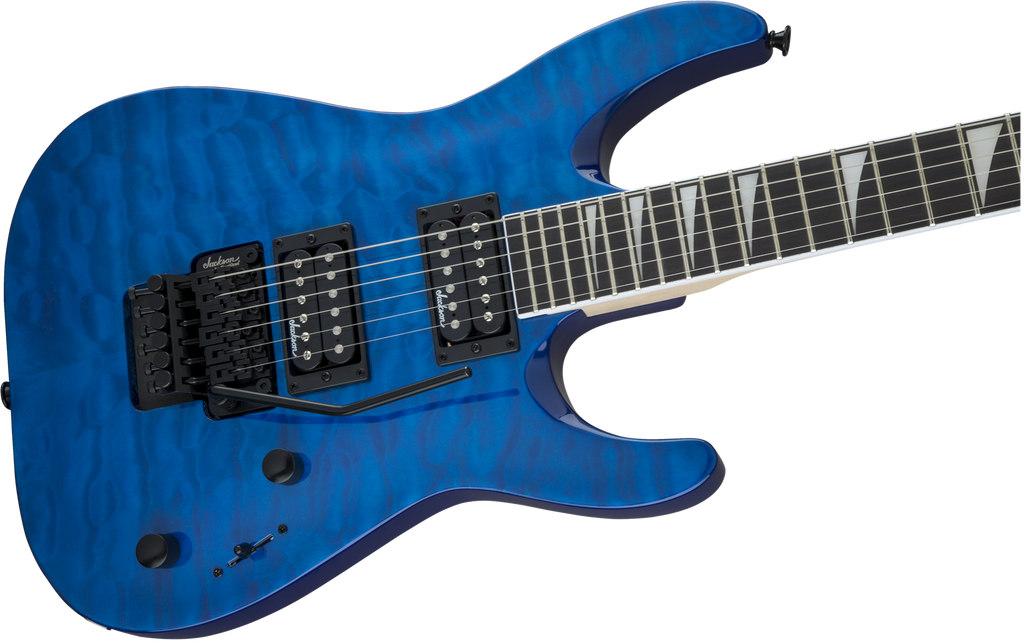 Jackson JS Series Dinky™ Arch Top JS32Q DKA, Amaranth Fingerboard, Transparent Blue