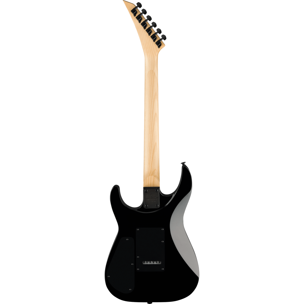 Jackson JS Series Dinky JS20 DKQ electric guitar in trans blue burst with a sleek double-cutaway body and chrome hardware.