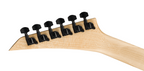 Jackson JS Series Dinky JS20 DKQ electric guitar in transparent green burst with double cutaway body and black hardware.