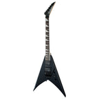Jackson JS Series King V JS32 electric guitar with amaranth fingerboard in glossy black finish.