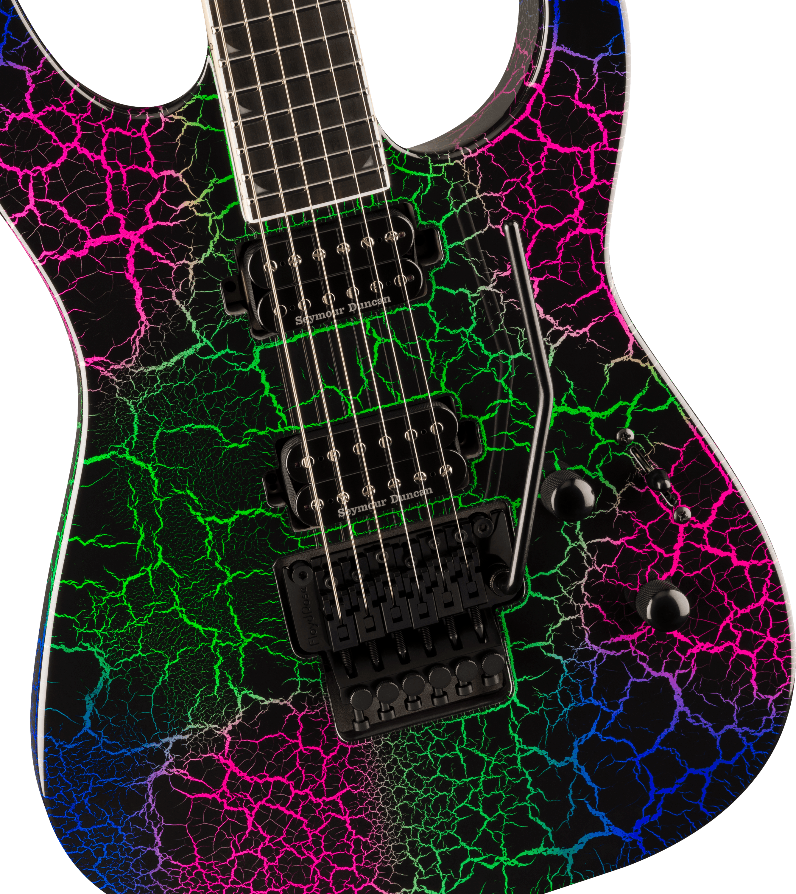 Jackson Pro Plus Series Soloist SL2 Ebony FB Electric Guitar - Bruised Crackle