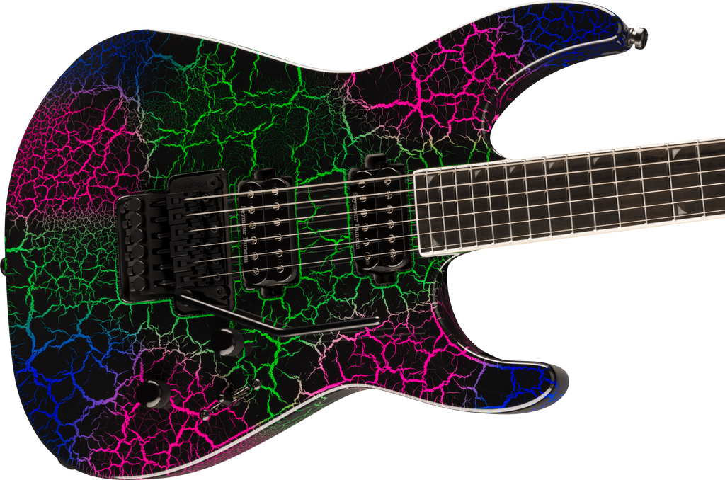 Jackson Pro Plus Series Soloist SL2 Ebony FB Electric Guitar - Bruised Crackle