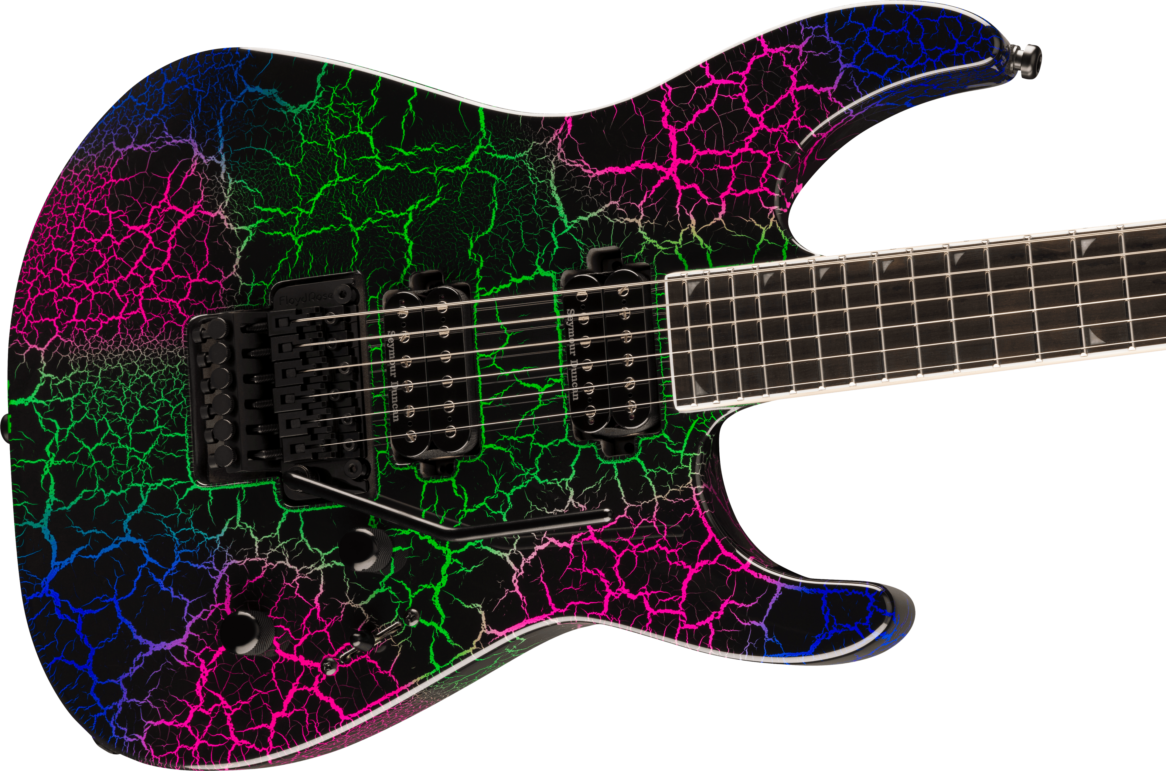 Jackson Pro Plus Series Soloist SL2 Ebony FB Electric Guitar - Bruised Crackle