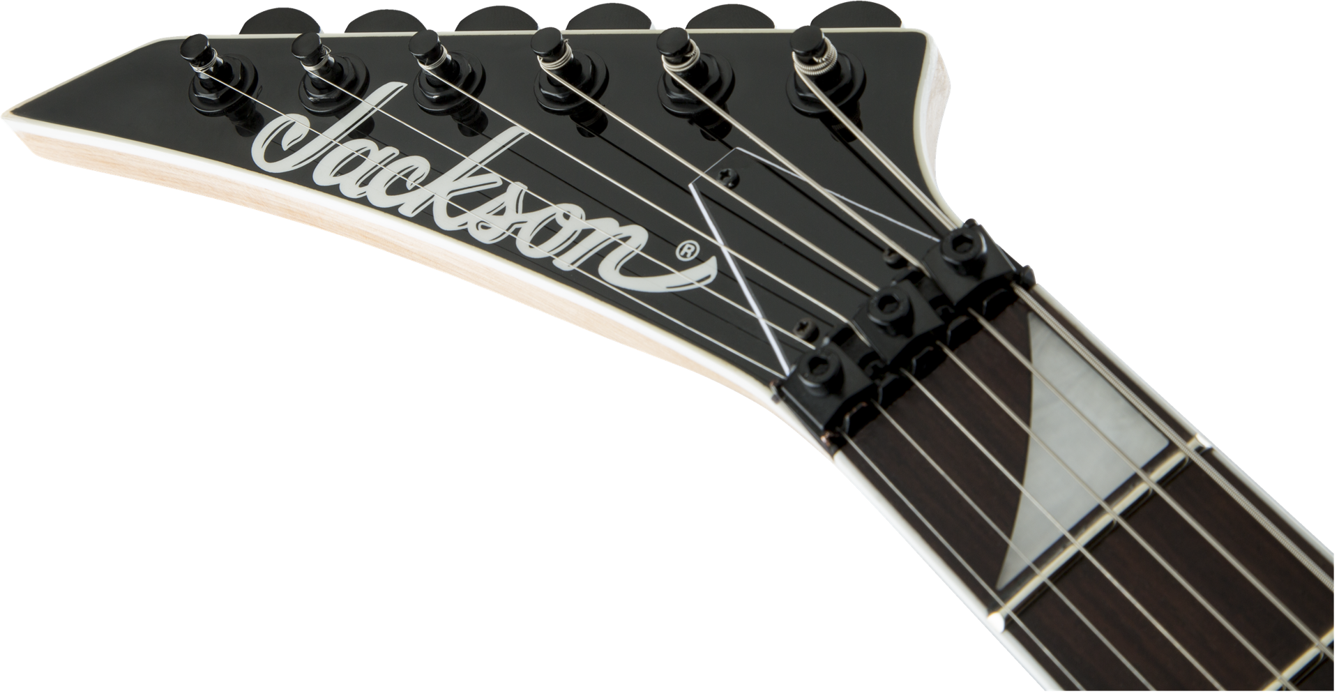 Jackson JS Series Dinky JS32 DKA LH electric guitar with bright blue finish and amaranth fingerboard, showcasing its sleek arch top design.