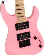Jackson JS Series Dinky Minion JS1XM electric guitar in Bubble Gum Pink with maple fretboard and compact design.
