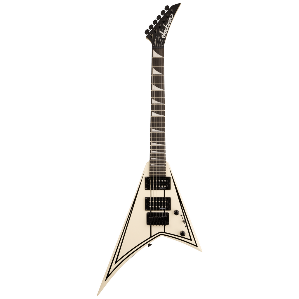 Jackson JS Series RR Minion JS1XM Maple FB - Snow White w/Black Pin Stripes