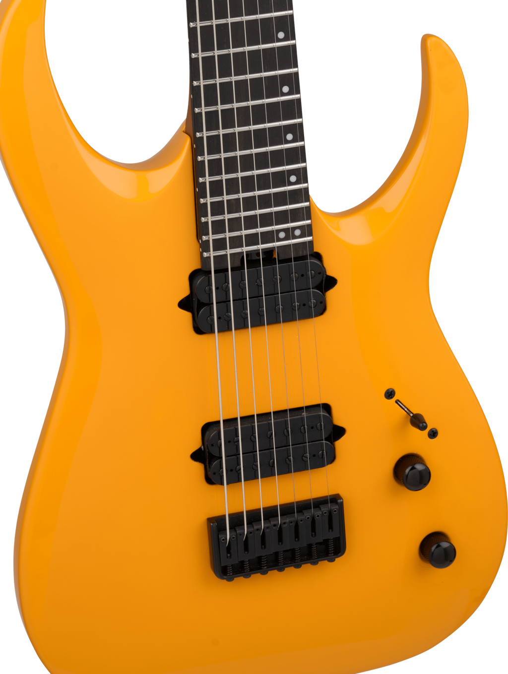 Jackson Pro  Misha Mansoor Juggernaut HT7 Ebony FB - Signal Yellow