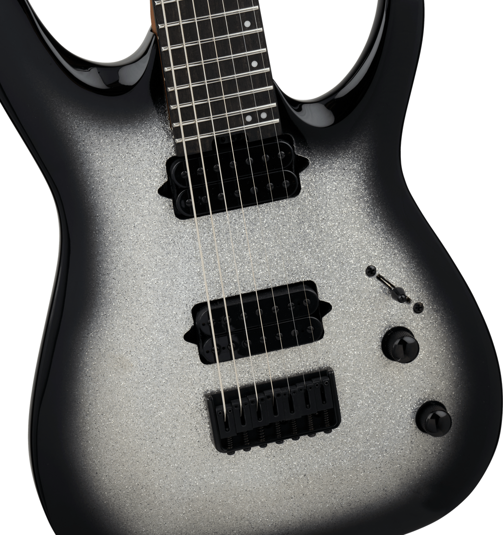 Jackson Pro  Misha Mansoor Juggernaut HT7 Ebony FB - Silverburst Sparkle