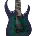 Jackson Pro Series Sig Misha Mansoor Juggernaut HT7P Eb FB Chlorine Burst