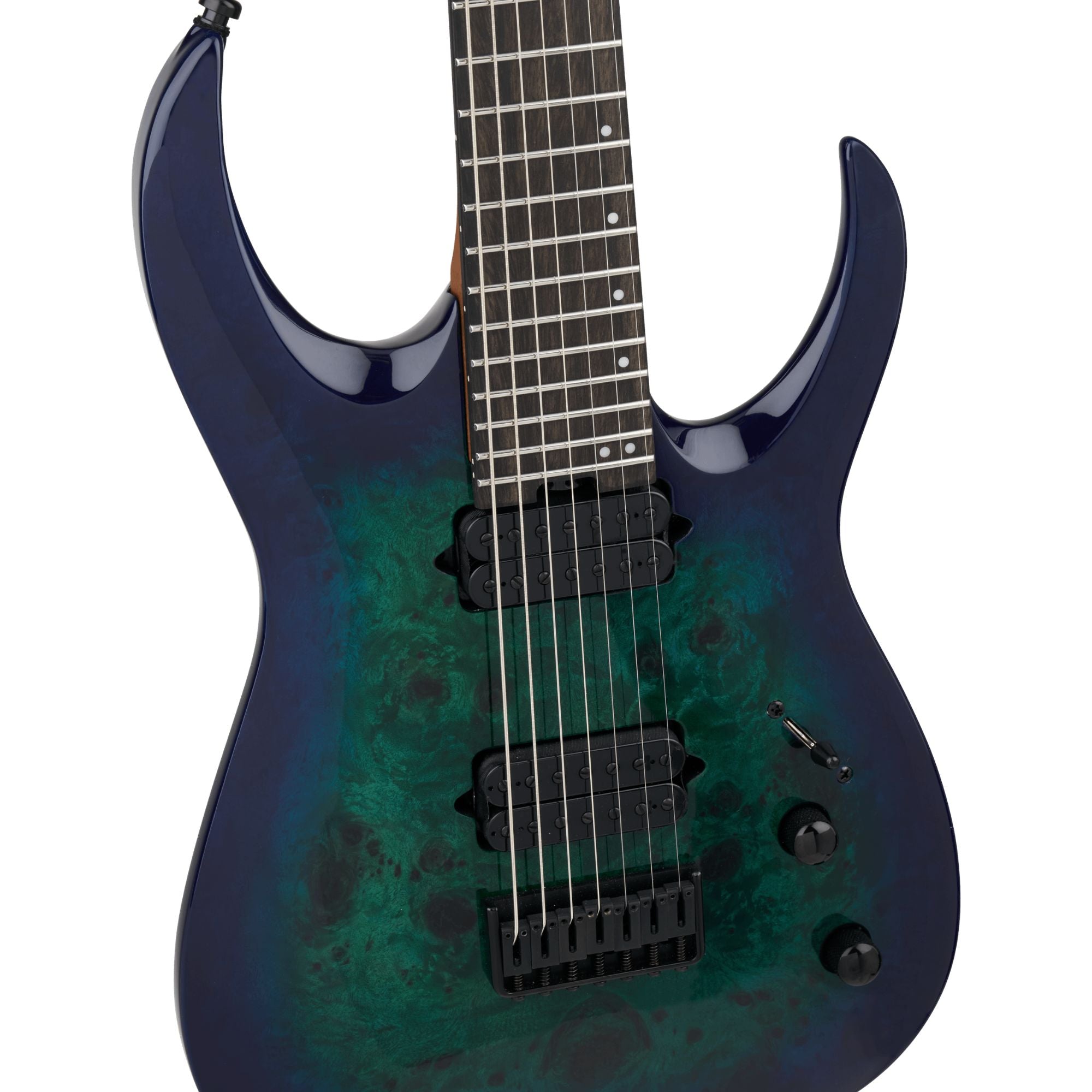 Jackson Pro Series Sig Misha Mansoor Juggernaut HT7P Eb FB Chlorine Burst