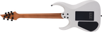 Jackson Pro Series Misha Mansoor ET6 electric guitar in Porsche Caulk color with sleek body and chrome hardware.