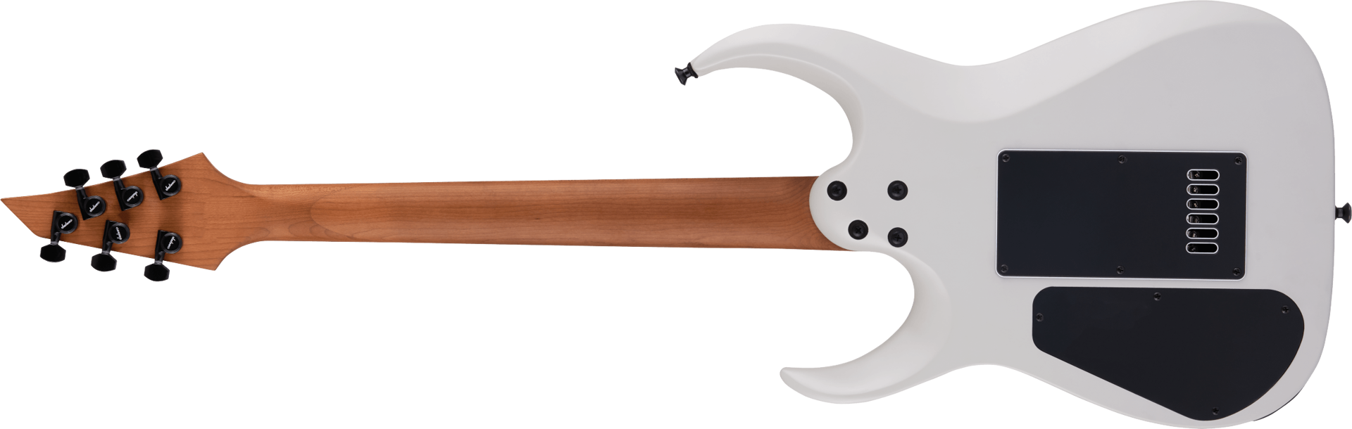 Jackson Pro Series Misha Mansoor ET6 electric guitar in Porsche Caulk color with sleek body and chrome hardware.