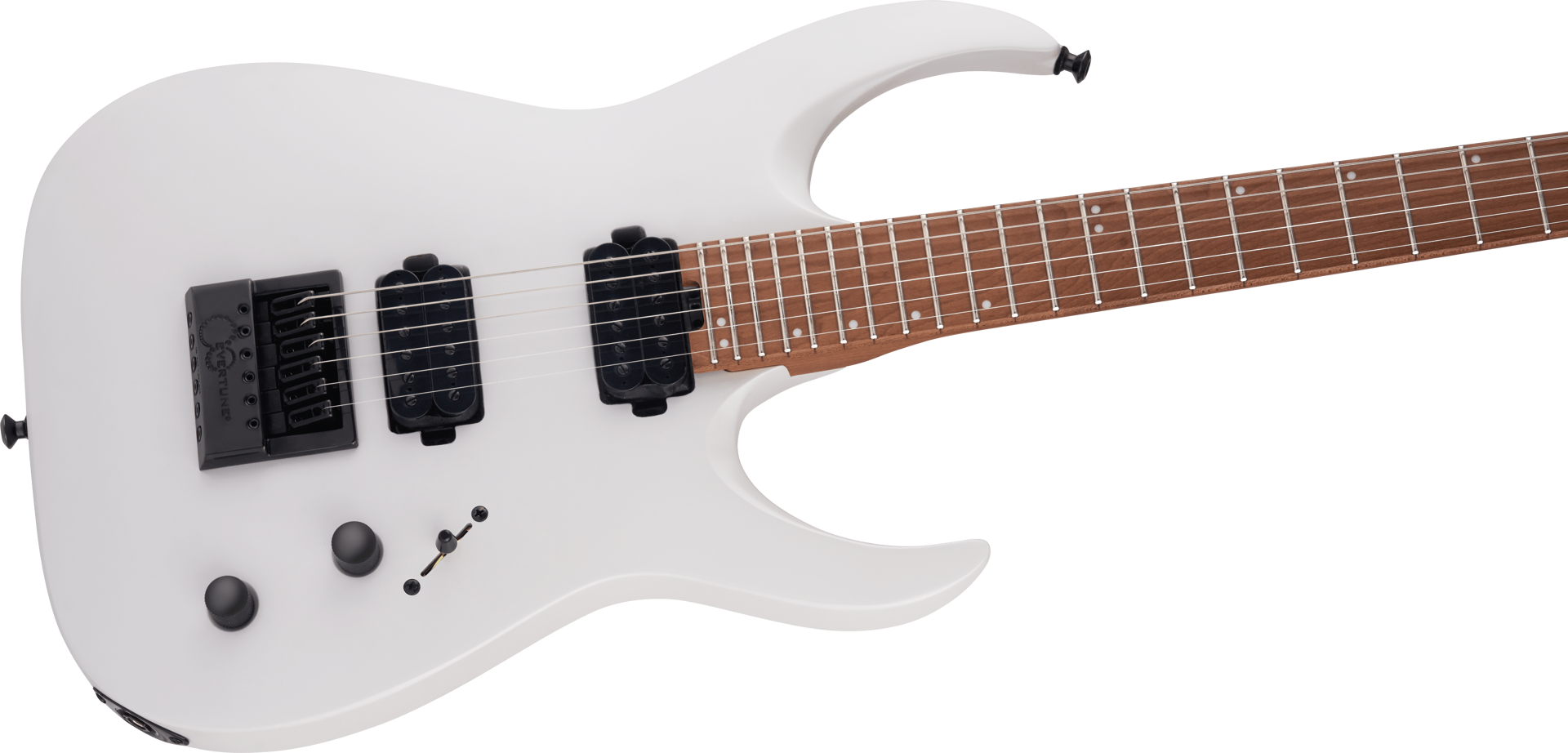 Jackson Pro Series Misha Mansoor ET6 electric guitar in Porsche Caulk finish, featuring a sleek body and detailed hardware.