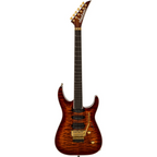 Jackson Pro Plus Series Soloist SLA3Q Electric Guitar with Floyd Rose - Amber Tiger Eye