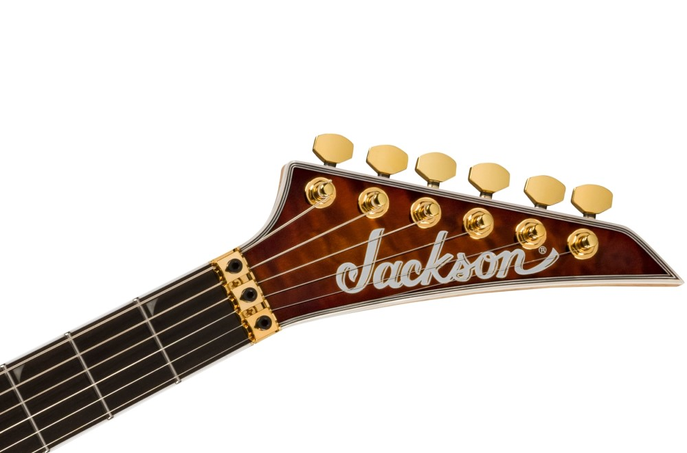 Jackson Pro Plus Series Soloist SLA3Q Electric Guitar with Floyd Rose - Amber Tiger Eye