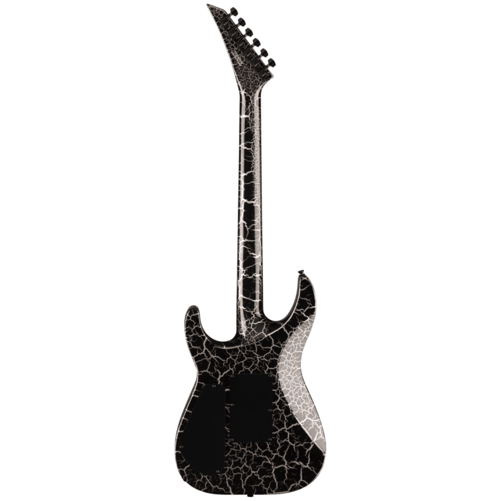 Jackson X Series Soloist SLX DX Laurel FB electric guitar in Silver Mercury Crackle finish, showcasing sleek body and detailed hardware.