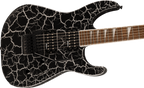 Jackson X Series Soloist SLX DX Laurel FB electric guitar in Silver Mercury Crackle finish, showcasing sleek body and modern design.