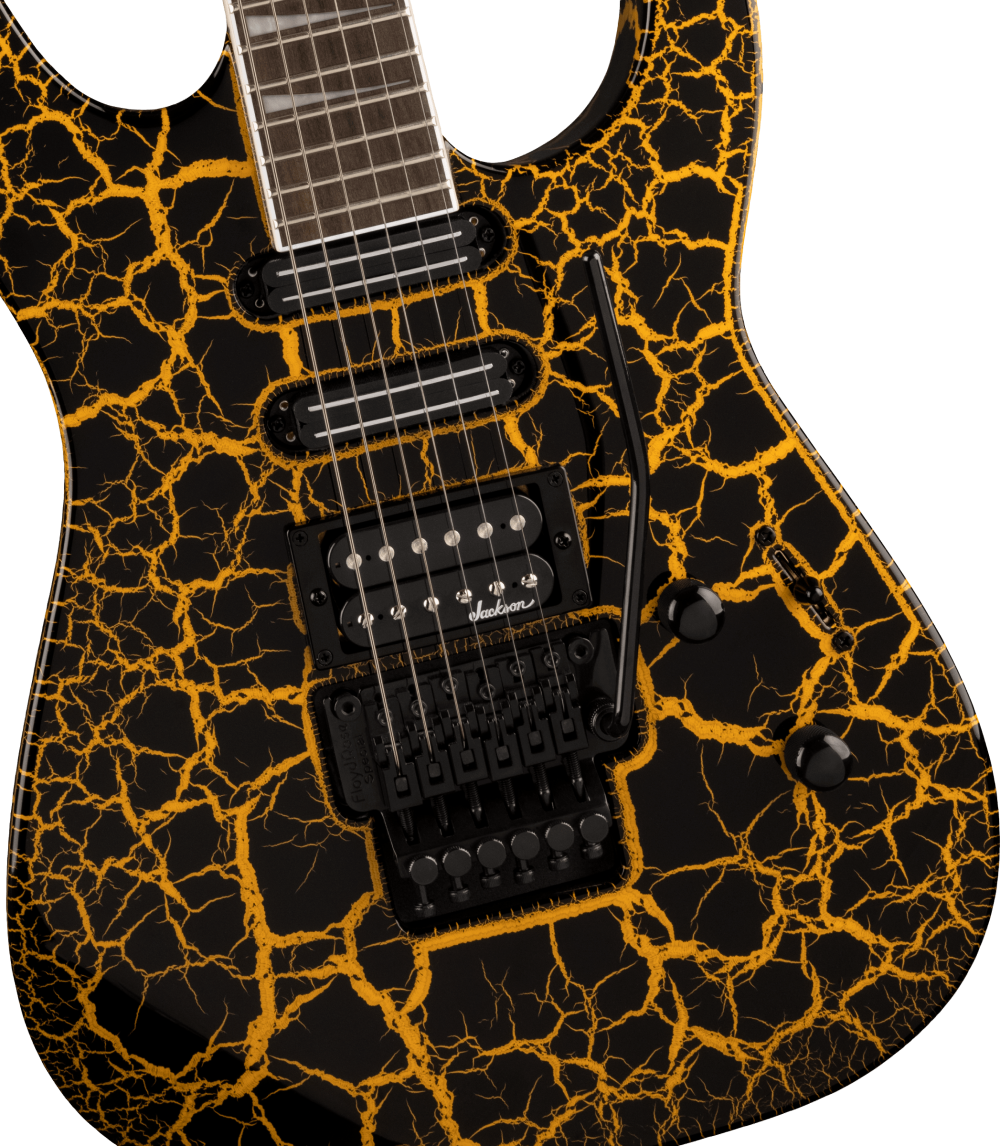 Jackson X Series Soloist SL3X Electric Guitar DX Crackle Laurel Fingerboard Yellow Crackle