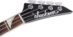 Jackson X Series BXDX IV concert bass guitar in glossy black finish, featuring sleek body and four-string design.