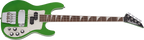 Jackson X Series CBXDX IV concert bass guitar in Absynthe Frost finish, showing the sleek body and hardware details.