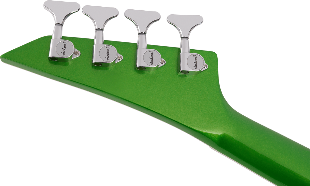 Jackson X Series CBXDX IV concert bass guitar in Absynthe Frost finish with four strings and modern design.