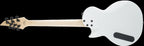 Jackson JS22 Monarkh SC electric guitar with amaranth fingerboard in snow white, showcasing its sleek body and hardware.