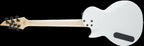 Jackson JS22 Monarkh SC electric guitar with snow white finish and amaranth fingerboard, showcasing its sleek body and modern design.
