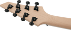 Jackson JS22-7 Dinky 7-string electric guitar in transparent black burst with arch top and sleek design.
