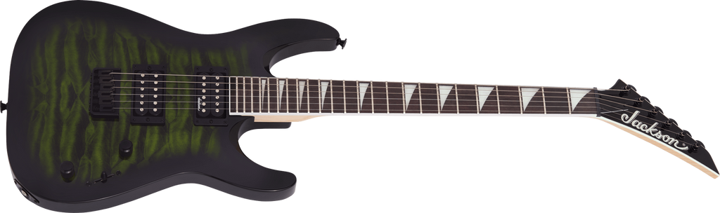 Jackson JS Series Dinky Arch Top JS32Q DKA HT Electric Guitar with Amaranth Fingerboard in Transparent Green Burst