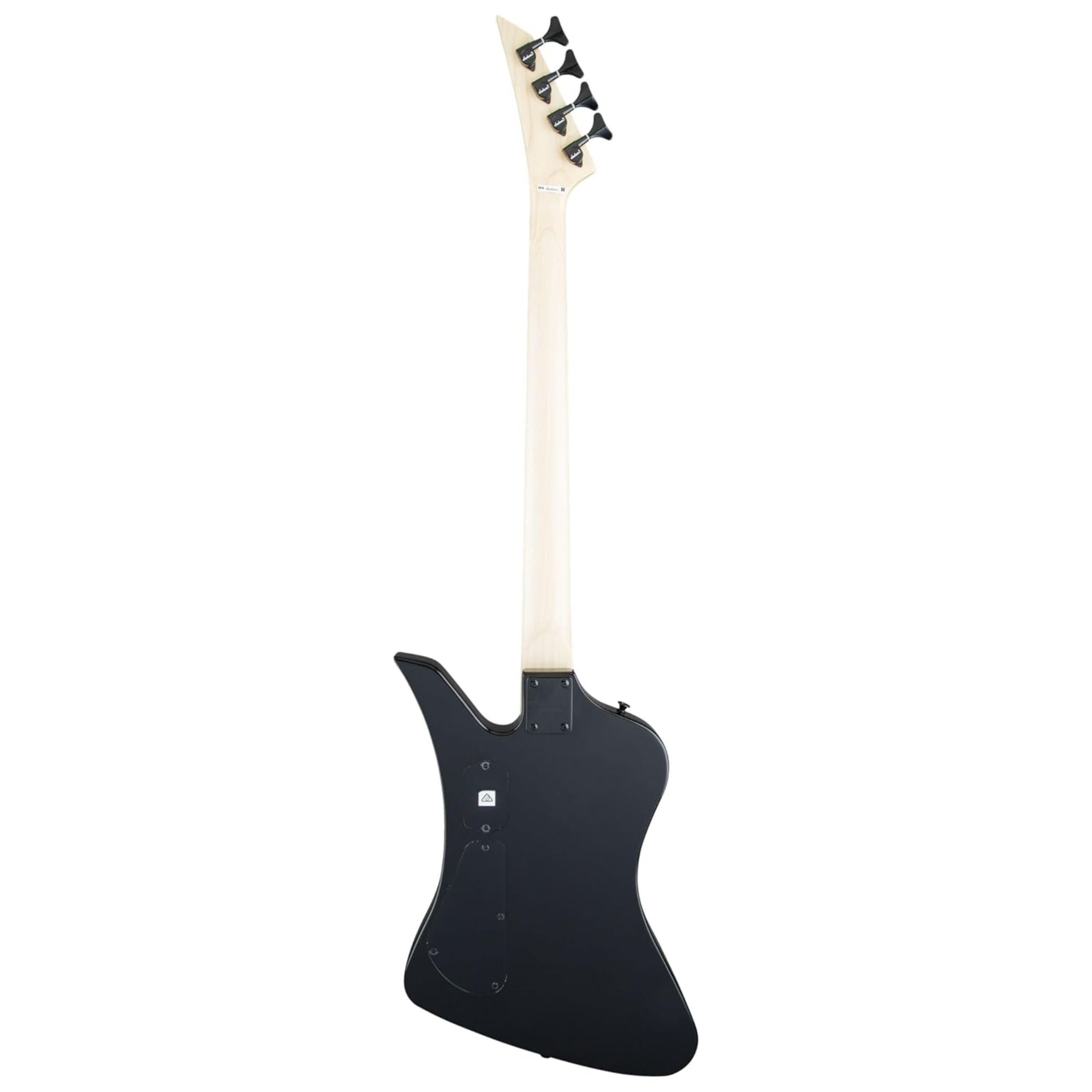 Jackson JS Kelly Bird JS3Q bass guitar with amaranth fingerboard in trans red burst, showcasing its sleek electric bass design.