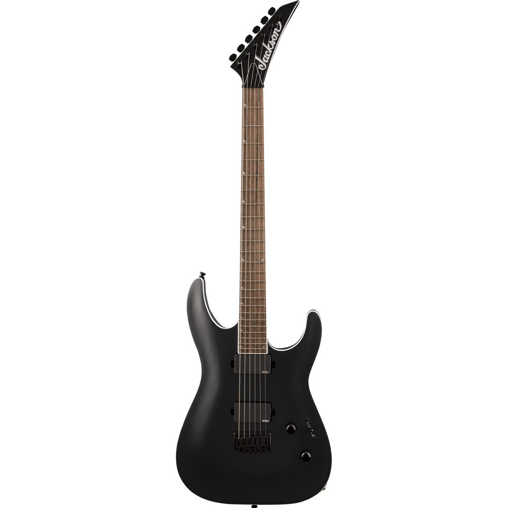 Jackson X Soloist SLA6 DX electric guitar with black finish, featuring a sleek body and modern design.