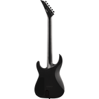Jackson X Soloist SLA6 DX electric guitar with black satin finish, featuring a sleek body and six-string design.