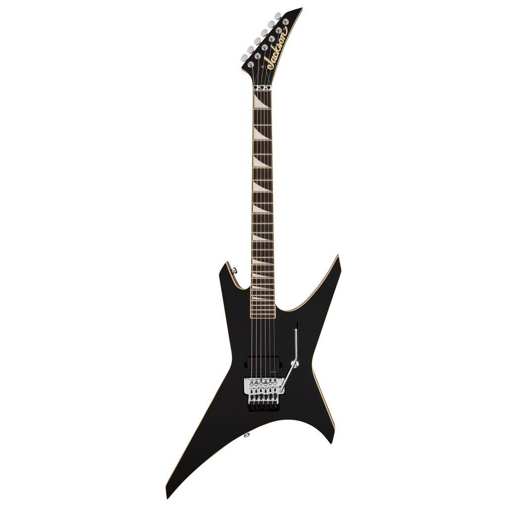 Jackson Pro Plus LTD ED Pure Metal Warrior WR1A EB FB electric guitar in gloss black with sleek metal body and modern design.