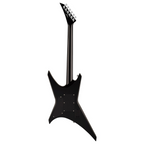 Jackson Pro Plus LTD ED Pure Metal Warrior WR1A EB FB electric guitar in gloss black with sleek metal design and double-cutaway body.