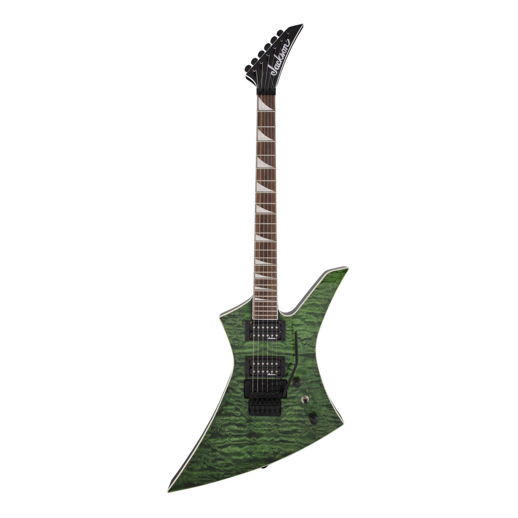 Jackson KEXQ X Series Kelly Electric Guitar with Laurel Fingerboard in Transparent Green