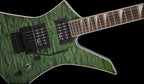 Jackson KEXQ X Series Kelly Electric Guitar with Laurel Fingerboard in Transparent Green